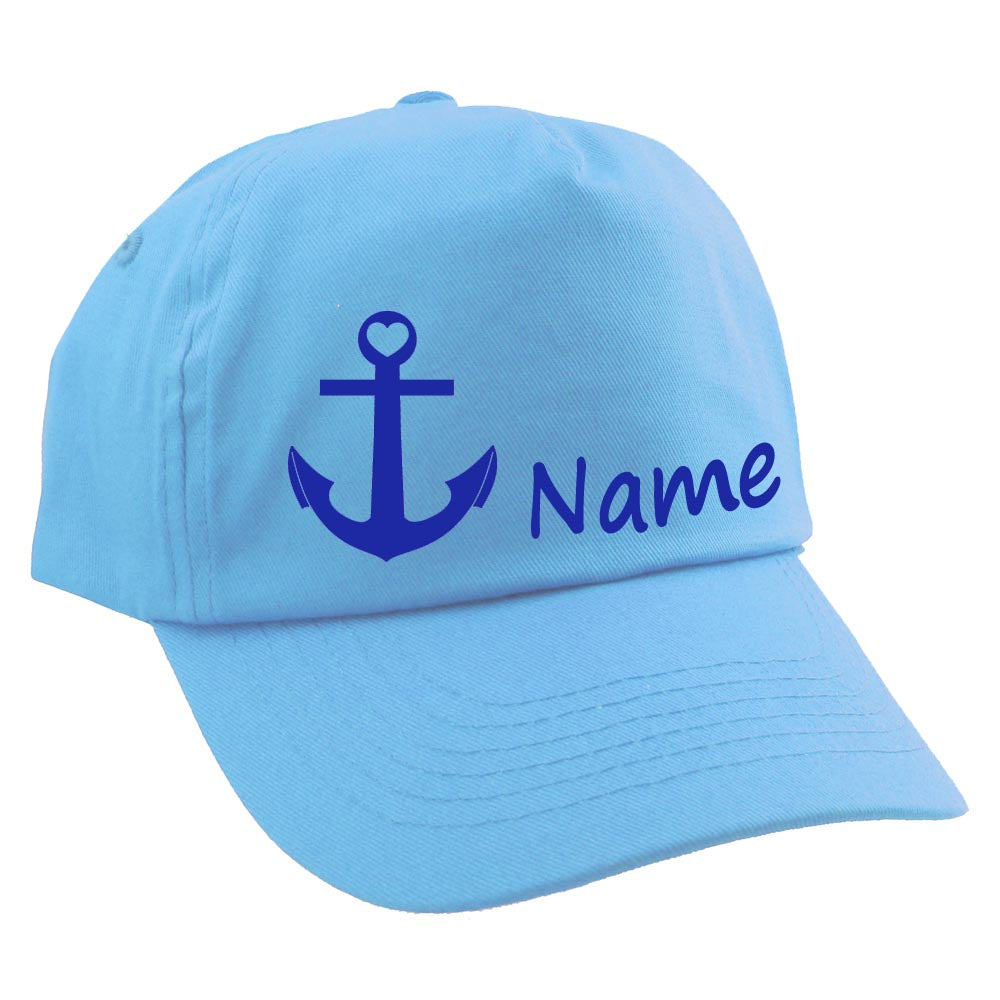 Personalisierte Cap ANKER für Kinder Baseball Kappe mit Name bedruckt verschiedene Farben