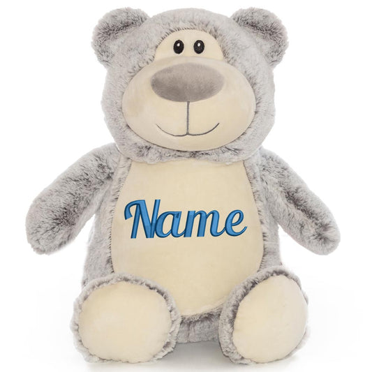 Personalisiertes Stofftier Bär Kuscheltier Bestickt Plüschtier zur Geburt Stickmotiv Name