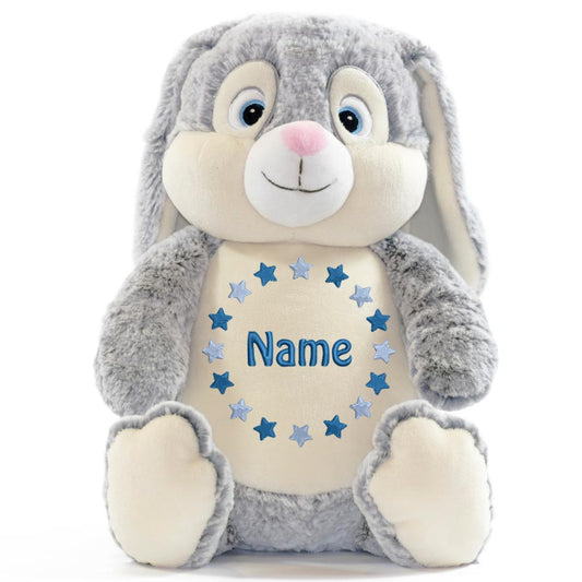 Personalisiertes Stofftier Hase Kuscheltier Bestickt Plüschtier zur Geburt Stickmotiv Sternkreis