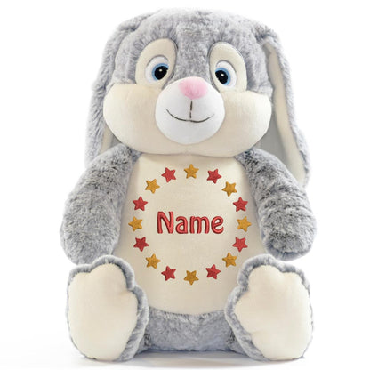 Personalisiertes Stofftier Hase Kuscheltier Bestickt Plüschtier zur Geburt Stickmotiv Sternkreis