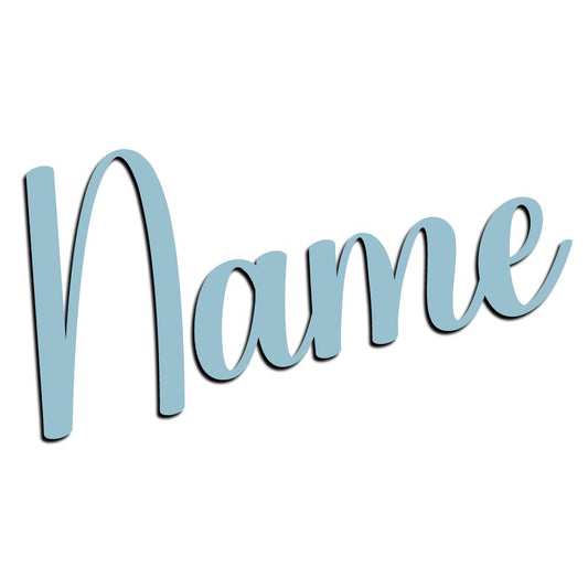 Personalisierter 3D Schriftzug individuelles Namensschild Türschild Wanddekoration Acryl verschiedene Größen und Schriftarten HELLBLAU