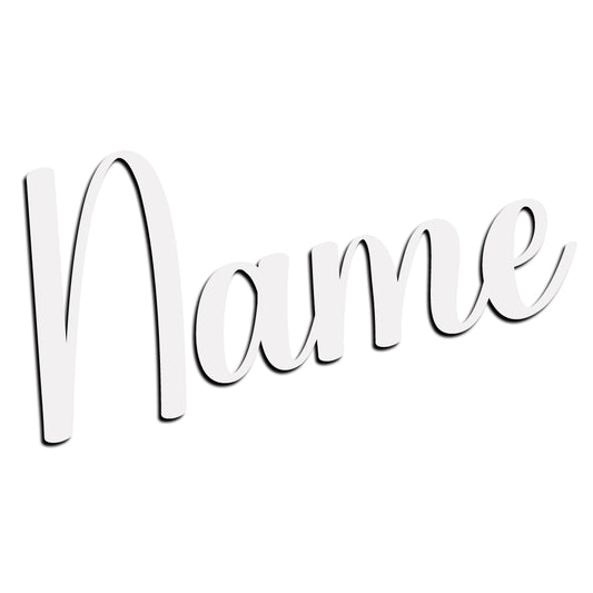 Personalisierter 3D Schriftzug individuelles Namensschild Türschild Wanddekoration Acryl verschiedene Größen und Schriftarten WEISS