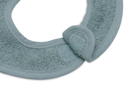 Lätzchen für Babys mit Name bestickt weicher Frottee aus 100% Baumwolle Babylätzchen 38cm lang helles petrol
