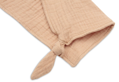 Schnuffeltuch mit Name Bestickt Kuscheltuch personalisiert Tröster Geschenk zur Geburt HASE pfirsich