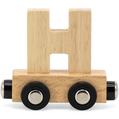Buchstabenzug Namenszug Holzeisenbahn magnetisch Holzbuchstaben Wunschname zusammenstellen natur