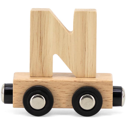 Buchstabenzug Namenszug Holzeisenbahn magnetisch Holzbuchstaben Wunschname zusammenstellen natur