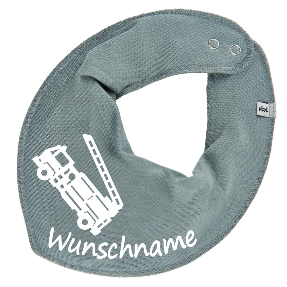 HALSTUCH Feuerwehr mit Name oder Text personalisiert für Baby oder Kind aus Baumwolle in Einheitsgröße verschiedene Farben