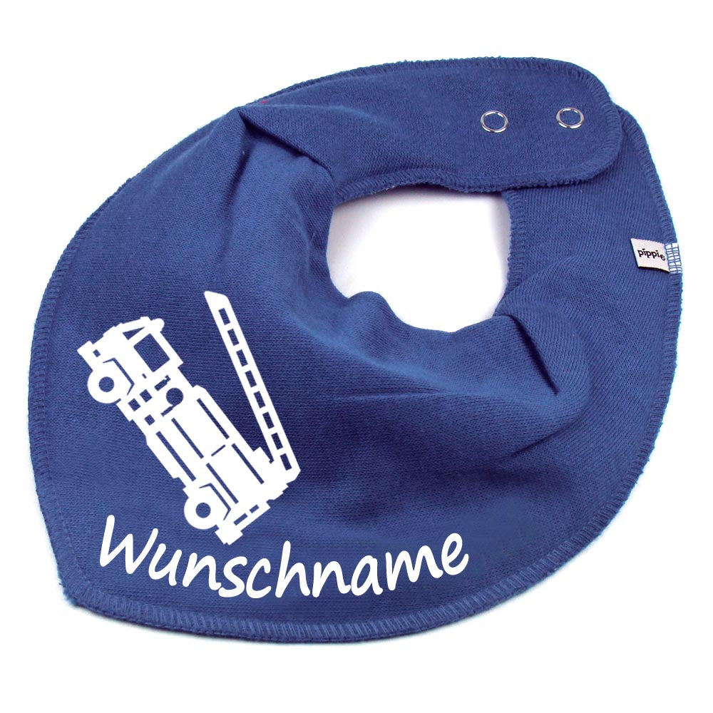 HALSTUCH Feuerwehr mit Name oder Text personalisiert für Baby oder Kind aus Baumwolle in Einheitsgröße verschiedene Farben
