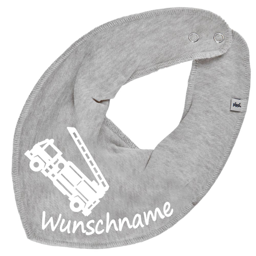 HALSTUCH Feuerwehr mit Name oder Text personalisiert für Baby oder Kind aus Baumwolle in Einheitsgröße verschiedene Farben