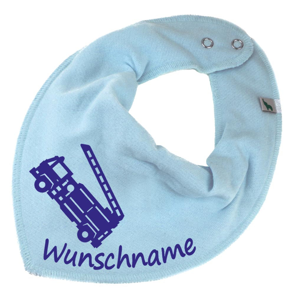 HALSTUCH Feuerwehr mit Name oder Text personalisiert für Baby oder Kind aus Baumwolle in Einheitsgröße verschiedene Farben