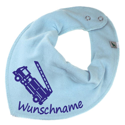 HALSTUCH Feuerwehr mit Name oder Text personalisiert für Baby oder Kind aus Baumwolle in Einheitsgröße verschiedene Farben