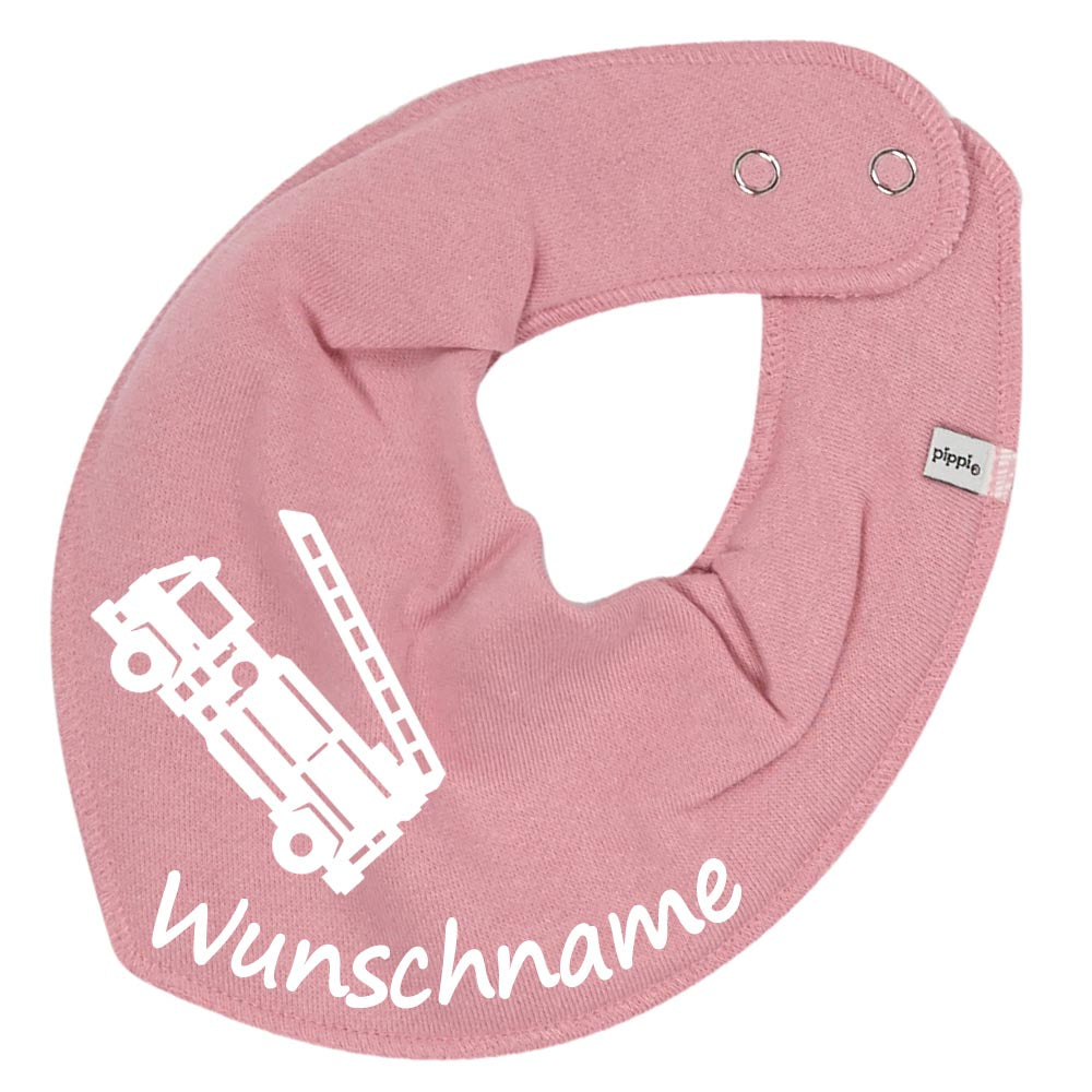 HALSTUCH Feuerwehr mit Name oder Text personalisiert für Baby oder Kind aus Baumwolle in Einheitsgröße verschiedene Farben
