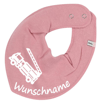 HALSTUCH Feuerwehr mit Name oder Text personalisiert für Baby oder Kind aus Baumwolle in Einheitsgröße verschiedene Farben