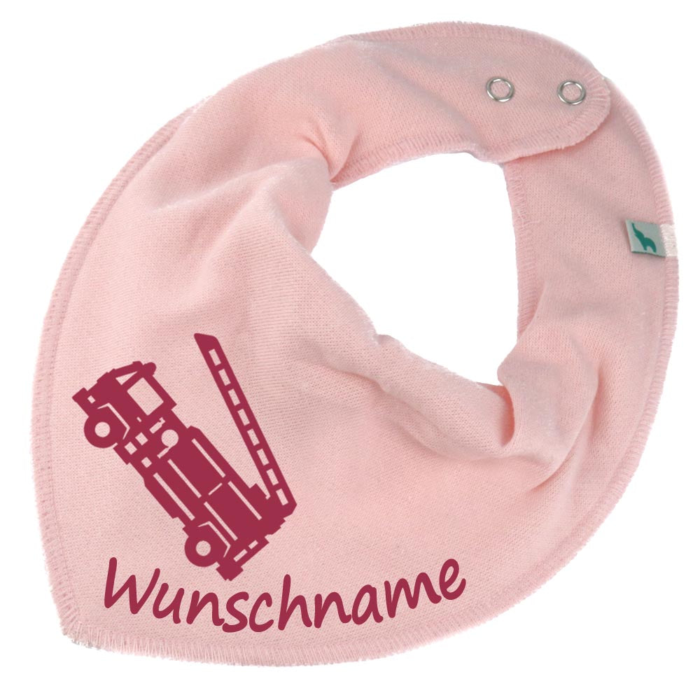 HALSTUCH Feuerwehr mit Name oder Text personalisiert für Baby oder Kind aus Baumwolle in Einheitsgröße verschiedene Farben