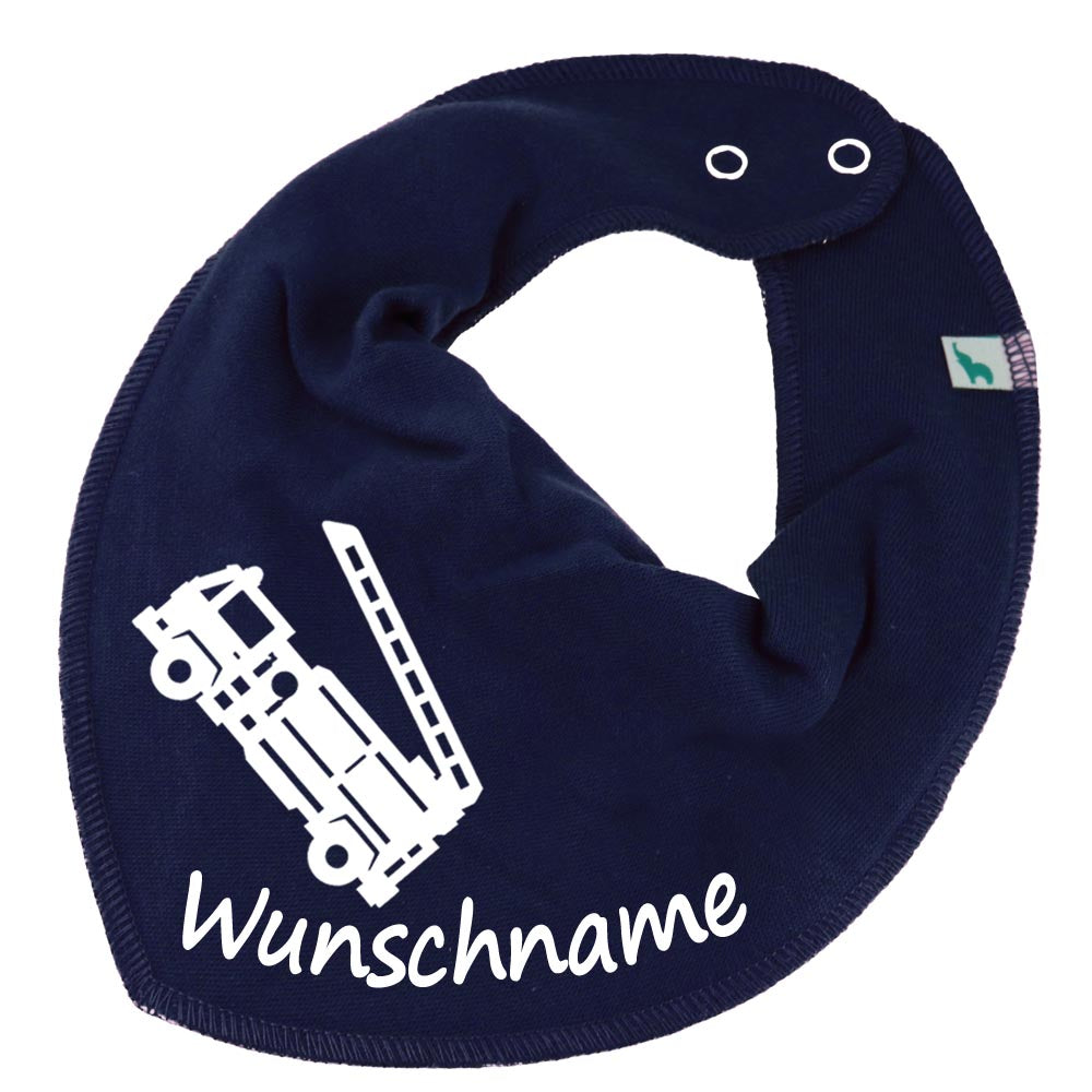 HALSTUCH Feuerwehr mit Name oder Text personalisiert für Baby oder Kind aus Baumwolle in Einheitsgröße verschiedene Farben