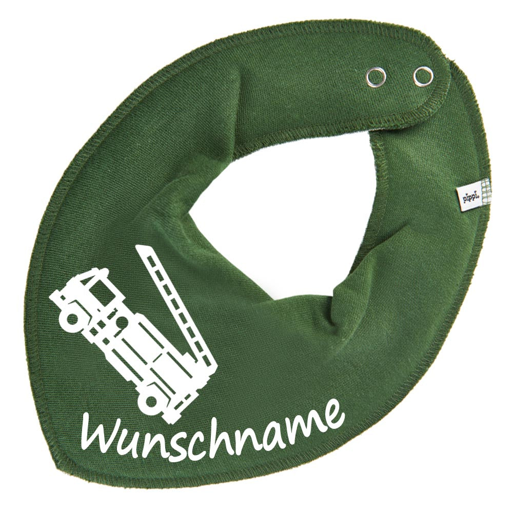 HALSTUCH Feuerwehr mit Name oder Text personalisiert für Baby oder Kind aus Baumwolle in Einheitsgröße verschiedene Farben