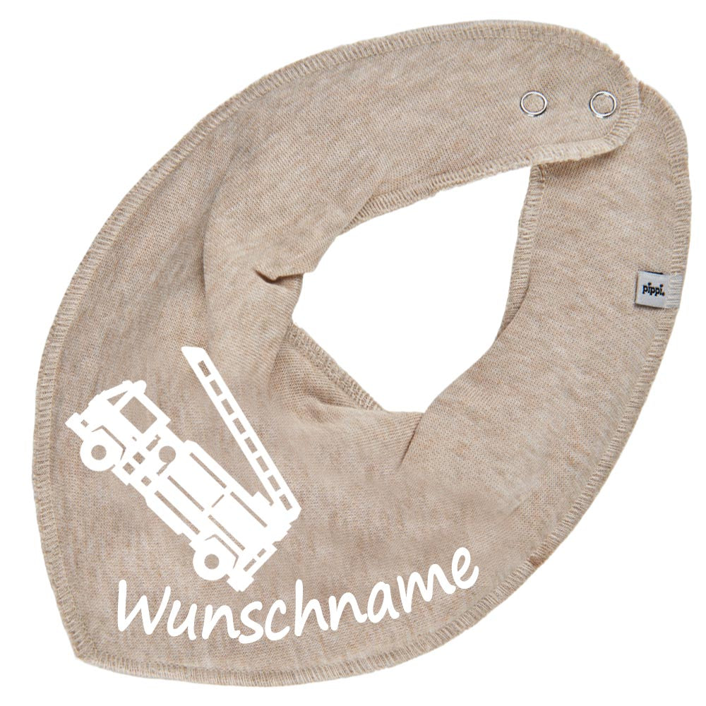 HALSTUCH Feuerwehr mit Name oder Text personalisiert für Baby oder Kind aus Baumwolle in Einheitsgröße verschiedene Farben