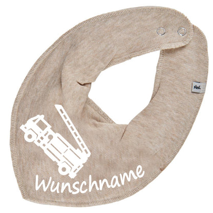 HALSTUCH Feuerwehr mit Name oder Text personalisiert für Baby oder Kind aus Baumwolle in Einheitsgröße verschiedene Farben