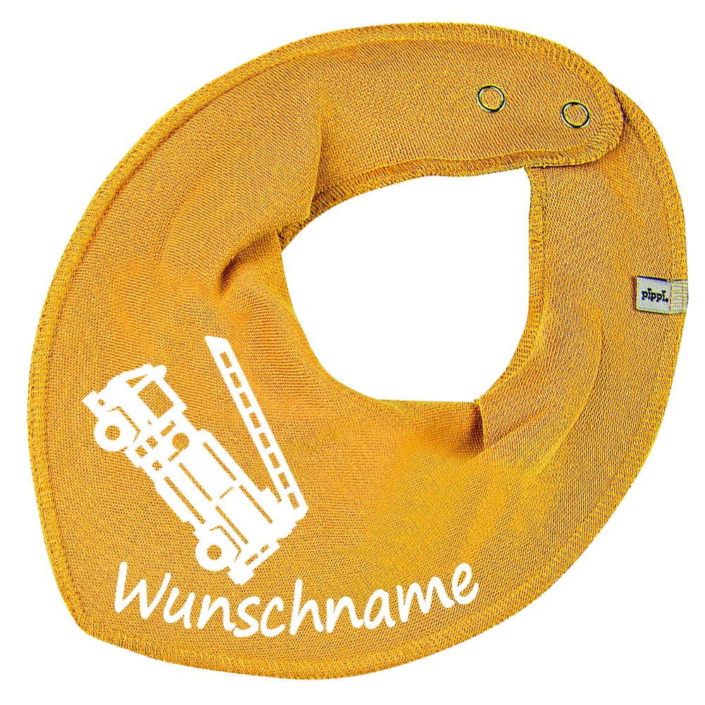 HALSTUCH Feuerwehr mit Name oder Text personalisiert für Baby oder Kind aus Baumwolle in Einheitsgröße verschiedene Farben