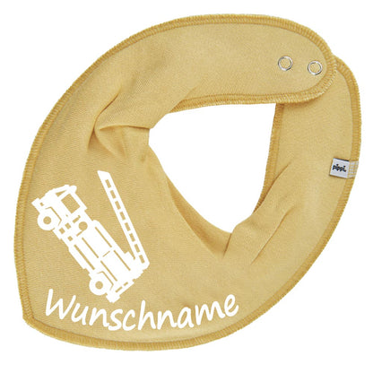 HALSTUCH Feuerwehr mit Name oder Text personalisiert für Baby oder Kind aus Baumwolle in Einheitsgröße verschiedene Farben