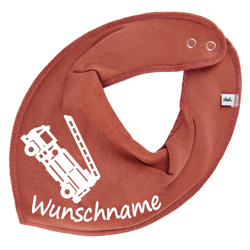 HALSTUCH Feuerwehr mit Name oder Text personalisiert für Baby oder Kind aus Baumwolle in Einheitsgröße verschiedene Farben