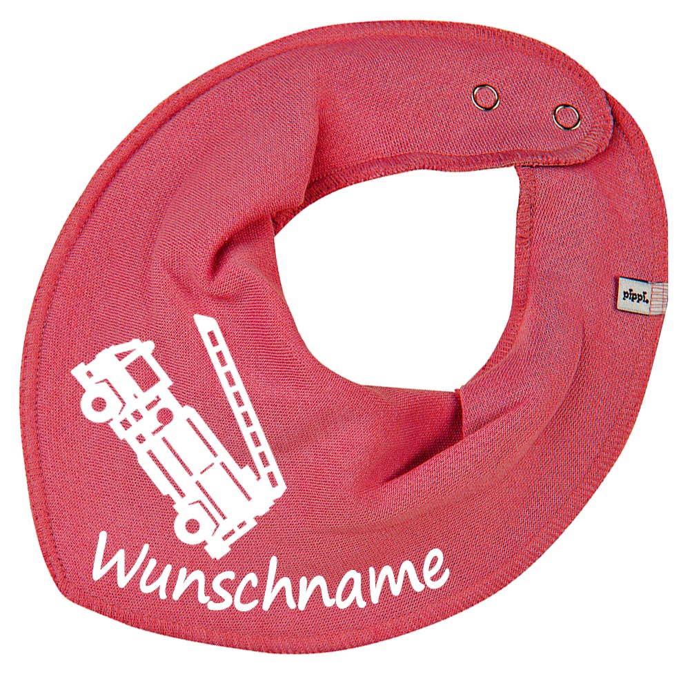 HALSTUCH Feuerwehr mit Name oder Text personalisiert für Baby oder Kind aus Baumwolle in Einheitsgröße verschiedene Farben
