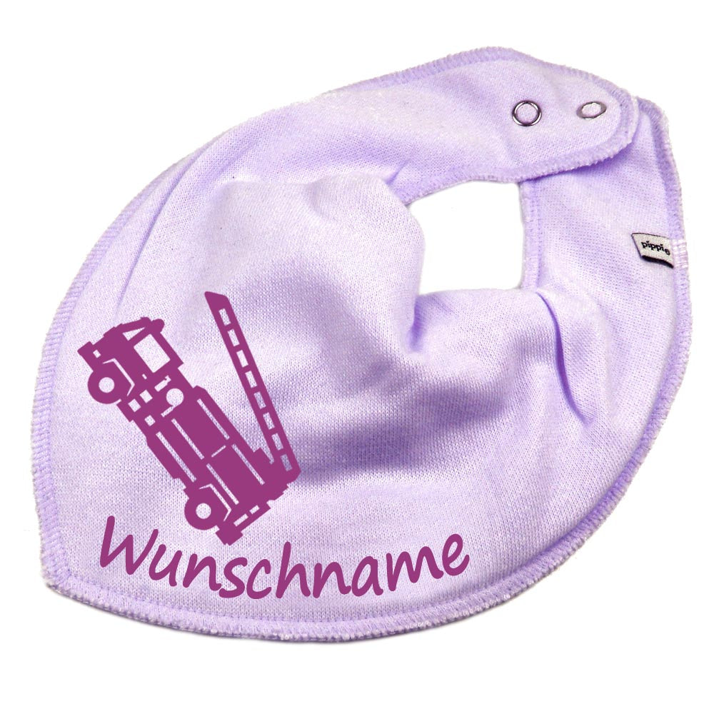 HALSTUCH Feuerwehr mit Name oder Text personalisiert für Baby oder Kind aus Baumwolle in Einheitsgröße verschiedene Farben