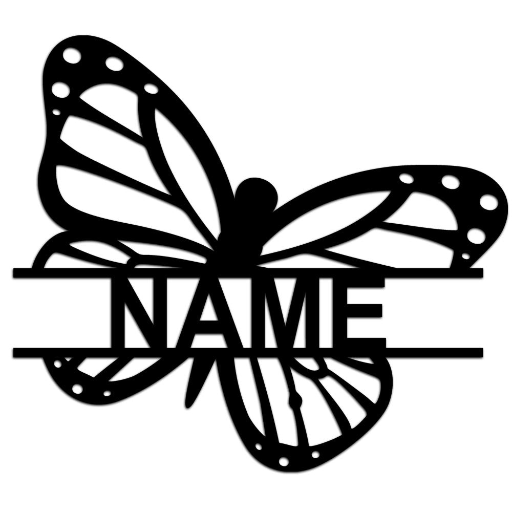 Personalisierter 3D Schriftzug individuelles Namensschild 25cm Höhe Türschild Wanddekoration Kinderzimmer Acryl Schmetterling verschiedene Farben
