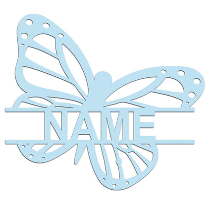 Personalisierter 3D Schriftzug individuelles Namensschild 25cm Höhe Türschild Wanddekoration Kinderzimmer Acryl Schmetterling verschiedene Farben