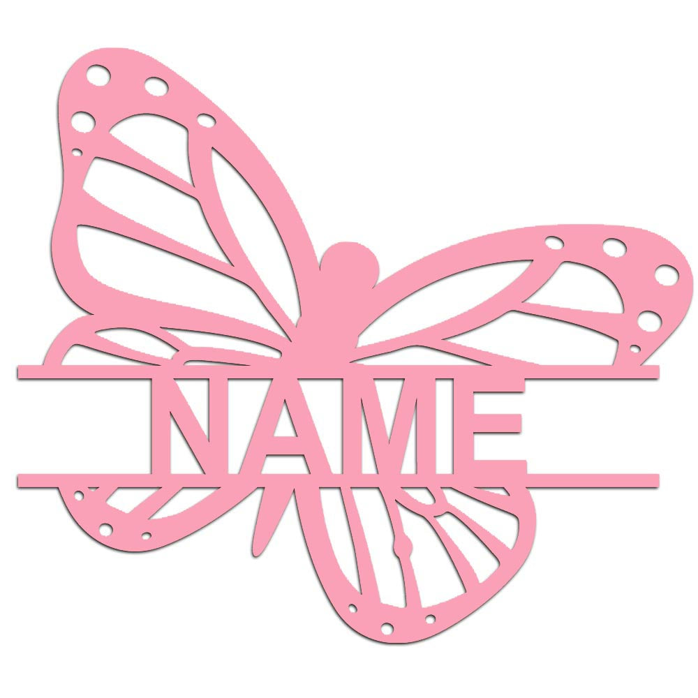 Personalisierter 3D Schriftzug individuelles Namensschild 25cm Höhe Türschild Wanddekoration Kinderzimmer Acryl Schmetterling verschiedene Farben