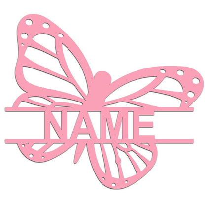 Personalisierter 3D Schriftzug individuelles Namensschild 25cm Höhe Türschild Wanddekoration Kinderzimmer Acryl Schmetterling verschiedene Farben