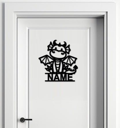 Personalisierter 3D Schriftzug individuelles Namensschild 25cm Höhe Türschild Wanddekoration Kinderzimmer Acryl Drache verschiedene Farben
