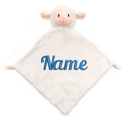Personalisiertes Schnuffeltuch weiches Kuscheltuch mit Name Bestickt Schnuffeltier Schlafhilfe Tröster Geschenk zur Geburt Schaf