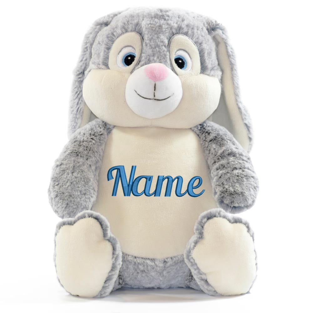 Personalisiertes Stofftier Hase Kuscheltier Bestickt Plüschtier zur Geburt Stickmotiv Name