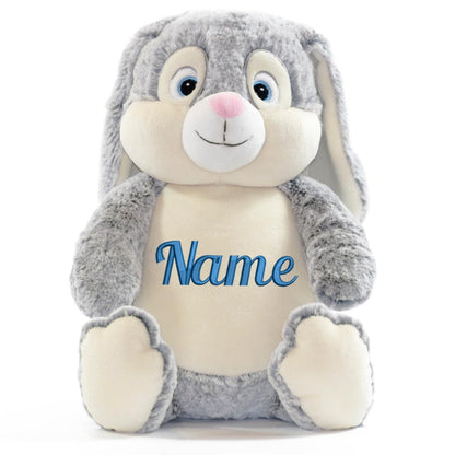 Personalisiertes Stofftier Hase Kuscheltier Bestickt Plüschtier zur Geburt Stickmotiv Name