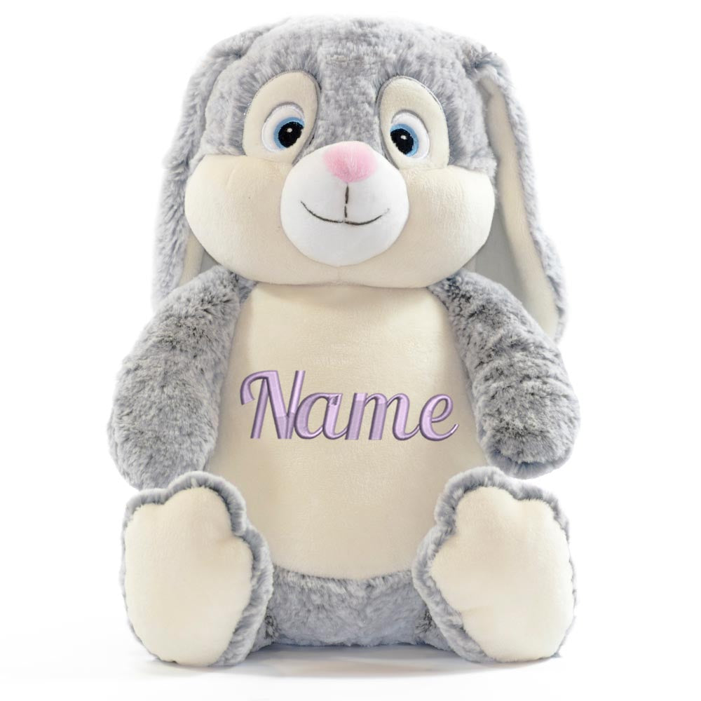 Personalisiertes Stofftier Hase Kuscheltier Bestickt Plüschtier zur Geburt Stickmotiv Name