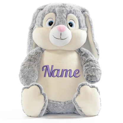 Personalisiertes Stofftier Hase Kuscheltier Bestickt Plüschtier zur Geburt Stickmotiv Name