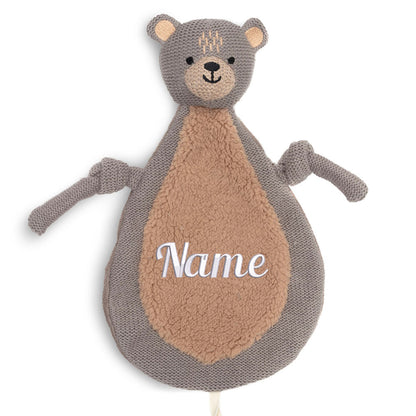 Schnuffeltuch mit Name Bestickt Kuscheltuch personalisiert Bär Geschenk zur Geburt