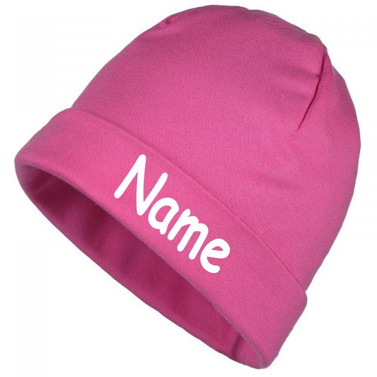 Mütze Uni Magnolia mit Namen oder Text personalisiert für Baby oder Kind aus 100% Baumwolle mit UV-Schutz