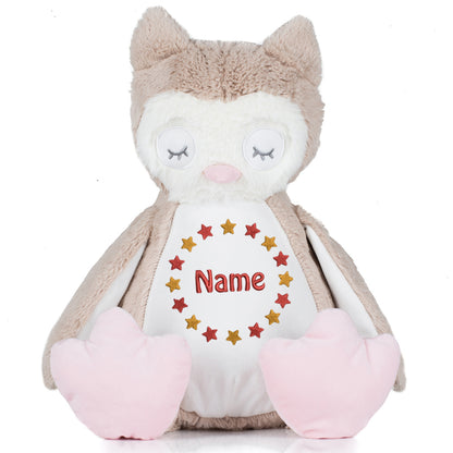 Stofftier mit Name Bestickt Kuscheltier Eule personalisiert Sternkreis
