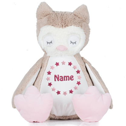 Stofftier mit Name Bestickt Kuscheltier Eule personalisiert Sternkreis