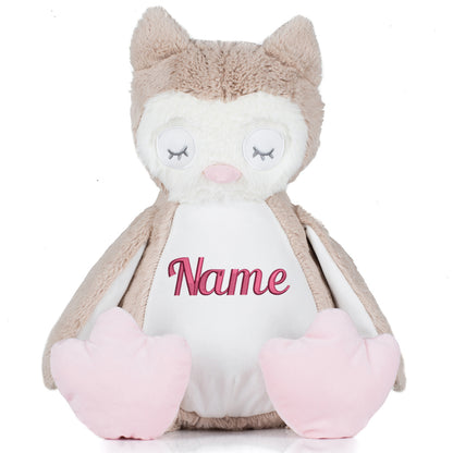 Stofftier mit Name Bestickt Kuscheltier Eule personalisiert Name
