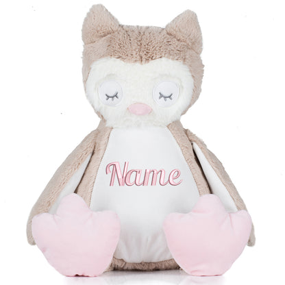 Stofftier mit Name Bestickt Kuscheltier Eule personalisiert Name