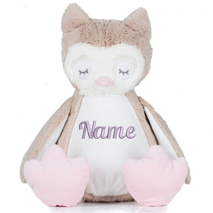 Stofftier mit Name Bestickt Kuscheltier Eule personalisiert Name