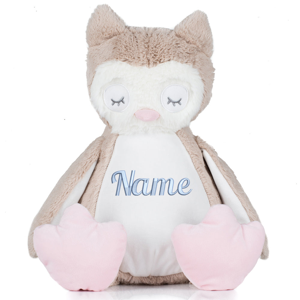 Stofftier mit Name Bestickt Kuscheltier Eule personalisiert Name