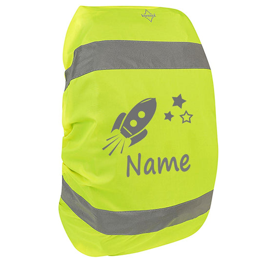 Regenschutz für Rucksäcke Regenhülle Schulrucksack mit Name oder Text personalisiert Motiv Rakete