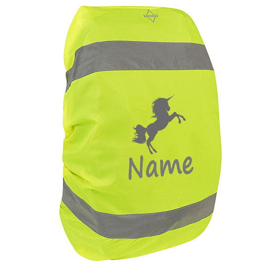 Regenschutz für Rucksäcke Regenhülle Schulrucksack mit Name oder Text personalisiert Motiv Einhorn