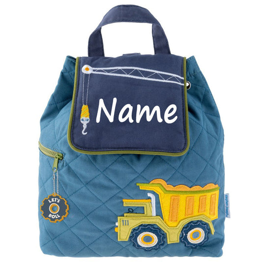 Personalisierter Rucksack für Kinder 8 Liter Kindergartenrucksack aus Baumwolle mit Namen bedruckt Kipplader