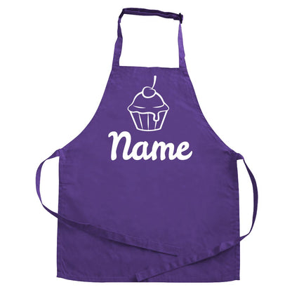 Personalisierte Schürze mit Motiv CUPCAKE und Name bedruckt Kochschürze zum Backen, Kochen für Kinder und Erwachsene