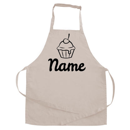 Personalisierte Schürze mit Motiv CUPCAKE und Name bedruckt Kochschürze zum Backen, Kochen für Kinder und Erwachsene
